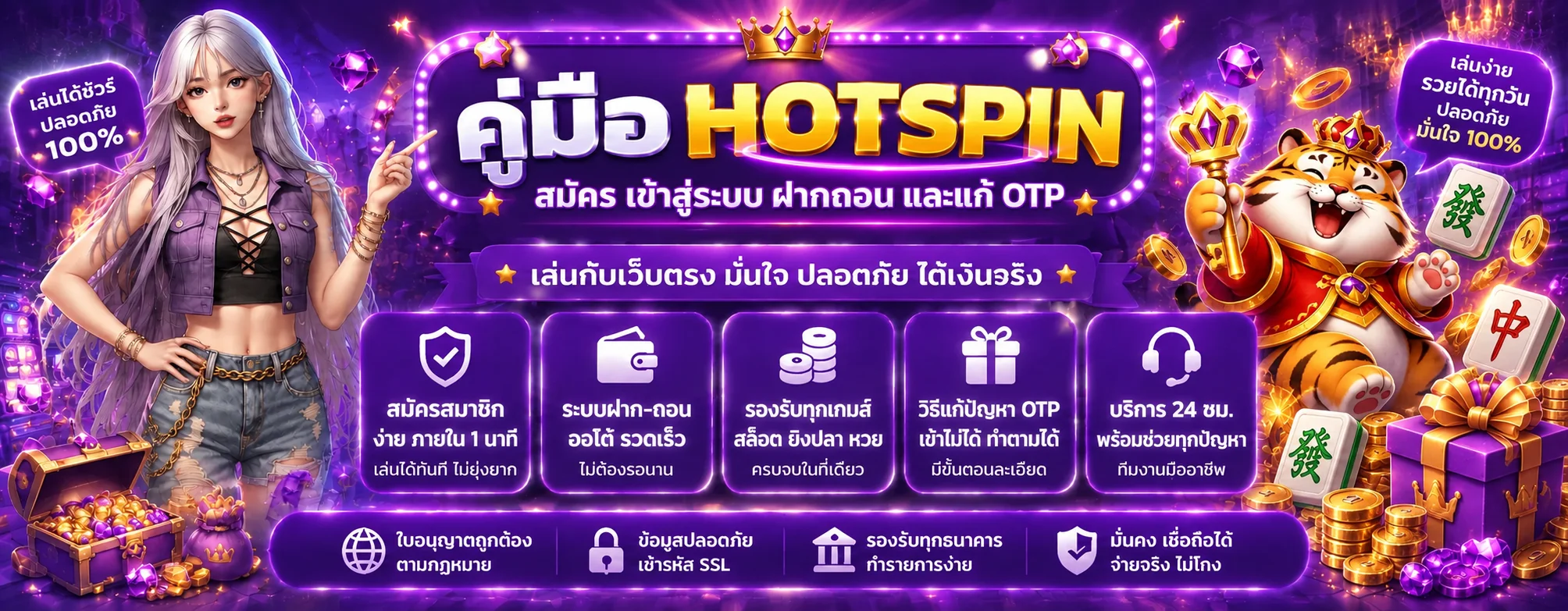 HOTSPIN คู่มือสมาชิกใหม่ | สมัคร ล็อกอิน ฝากถอน